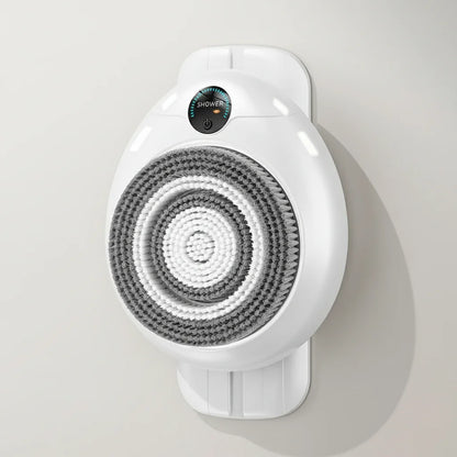 Electric Back Scrubber for Shower - Wall Mounted Exfoliating Brush, Hands-Free A